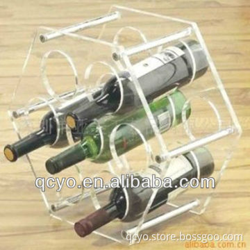 (QCY-Z-J019)Shenzhen OEM acrylic wine bottle stopper display rack